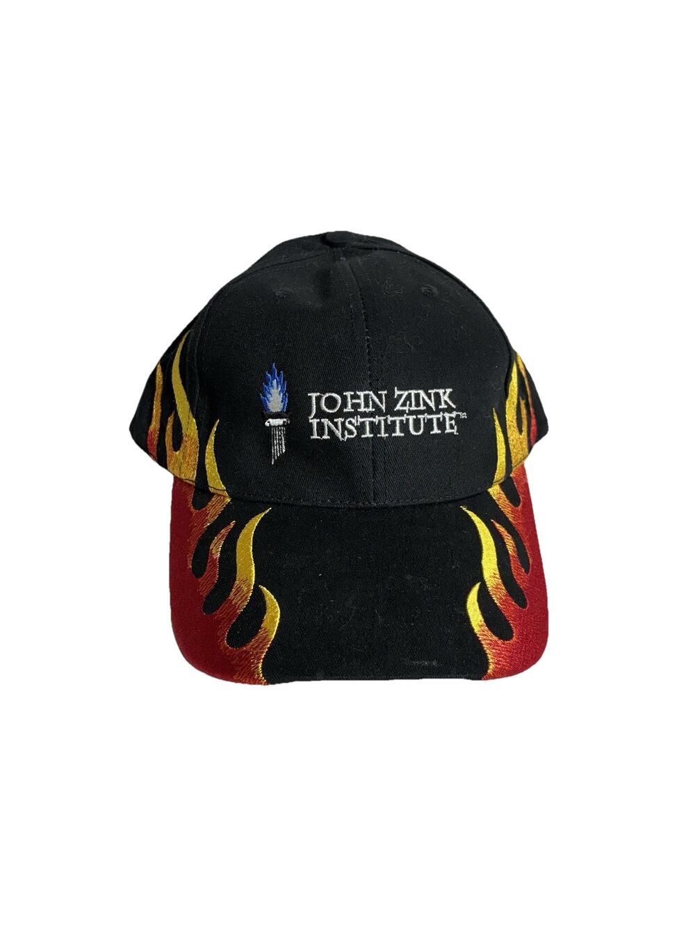 Vintage John Zink Institute Flame Hat Cap HTT Head To Toe Embroidered Fire Y2K